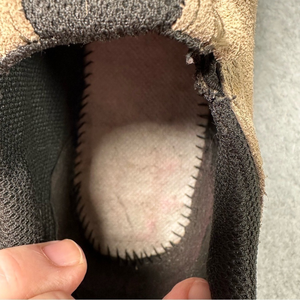 Merrell Jungle Moc Mens Taupe Suede Slip On Hiking Shoes Loafers Missing Insoles - Picture 8 of 9
